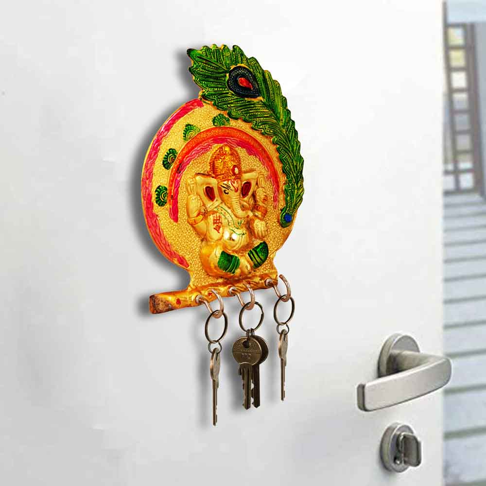 Metal Ganesha Key Holder Wall Hanging Online